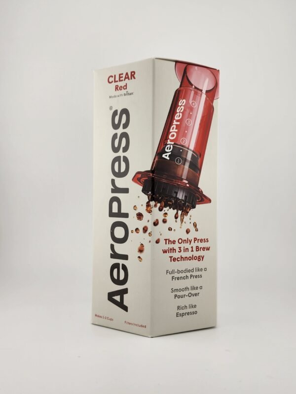 AeroPress Clear - Coffee Maker - Clear Red